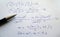 Mathematics formula handwritten