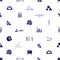 Mathematics icons seamless pattern