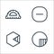 Mathematics line icons. linear set. quality vector line set such as circle, hexagon, substraction