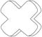 Mathematics multiplication symbol doodle outline for colouring