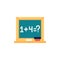 Mathematics school board flat icon