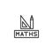Mathematics tools outline icon