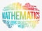 Mathematics word cloud collage