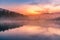 Matheson lake with reflection with beauty sunrise sky  background, New Zealand