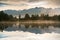 Matheson water lake mirror with mountain