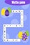 Maths chain game with easter eggs for children, education game for kids, preschool worksheet activity, task for the