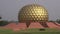 Matrimandir - modern architecture Golden Temple in Auroville for meditation, India