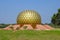 The Matrimandir, situated in the middle of the town, Auroville, Pondicherry, Tamil Nadu, India.