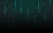 Matrix background. Streaming binary code. Falling digits on dark backdrop. Data concept. Abstract futuristic texture