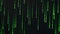 Matrix Code Background, Digital Rain of Green Characters