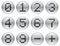 Matrix digits icons set.
