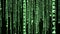 Matrix green code rain looping animation