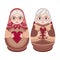 Matryoshka. Babushka doll. Set