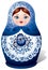 Matryoshka doll with Gzhel ornament