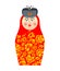 Matryoshka Russian folk doll. National toy. traditional toys in