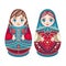 Matryoshka. Russian folk nesting doll.