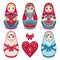 Matryoshka. Russian folk nesting doll.