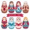 Matryoshka. Russian folk nesting doll.