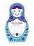 Matryoshka russian nesting doll baby invitation