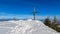 Matschacher Gupf - Panoramic hiking trail trough deep snow leading to the mountain summit in Karawanks,