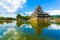 Matsumoto Castle Keep Sky Reflection Moat Water H