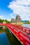 Matsumoto Castle Red Bridge Moat Foreground V