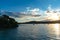 Matsushima Bay Sightseeing Cruises in beautiful dusk