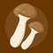 Matsutake mushroom vector. Vegetarian food, natural fungus