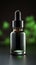 matt glass bottle for cosmetic serum product design mock-up