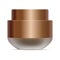 Matt Glass Jar for Cosmetic Cream. Golden Cap. 3d