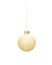 Matt gold vertically ribbed Christmas ball