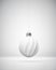 Matt white twisted ribbed Christmas bauble