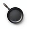 Matte Black Frying Pan With Dropper Cap On White Background