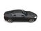 Matte black modern luxury sports car - side view