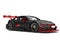 Matte black racing super car with red details