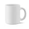 Matte mockup of a white mug for drinks