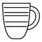 Matte mug icon outline vector. Hot cup