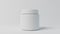 Matte Plasstic Jar Mockup on white background font view  3D rendering