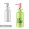 Matte white soap dispenser bottle mockup template