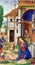 Matteo da Milano: miniatures from the breviary of Alfonso I d`Este: The Birth of Jesus