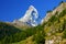 Matterhorn (4478m) in the Pennine Alps from Zermatt, Switzerland