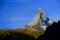 Matterhorn in early morning with blue sky in summer. Zermatt, Sw