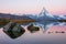 Matterhorn in early morning with reflection in StelliSee, Zermatt