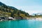 Matterhorn with Grunsee Lake in Zermatt