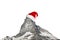 The Matterhorn  Italian: Cervino with Santa Claus hat.
