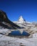 Matterhorn mirroring in lake Riffelsee