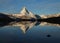 Matterhorn mirroring in lake Stellisee