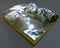 Matterhorn, mountain, satellite view, Alps, Italy, Switzerland. 3d rendering