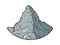 Matterhorn mountain sketch vector illustration