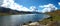 Matterhorn mountain view from Stellisee lake in Switzerland Zermatt beautiful weather and clouds